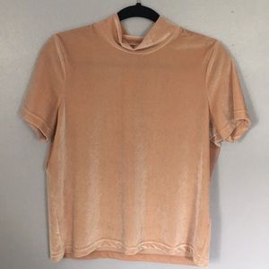 Madewell velvet high neck tee